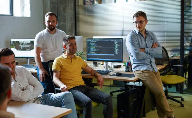 Software developer at work