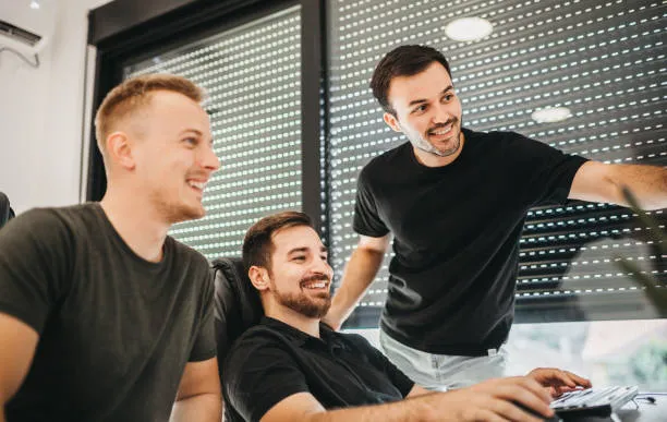 Startup founder in office